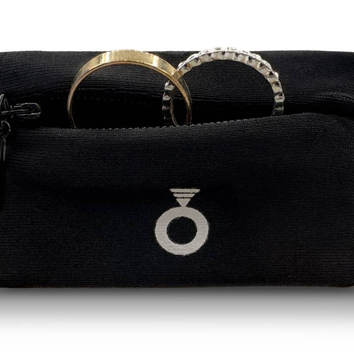 Patented wristband with secure pocket to store your rings for wholesale by RingHero