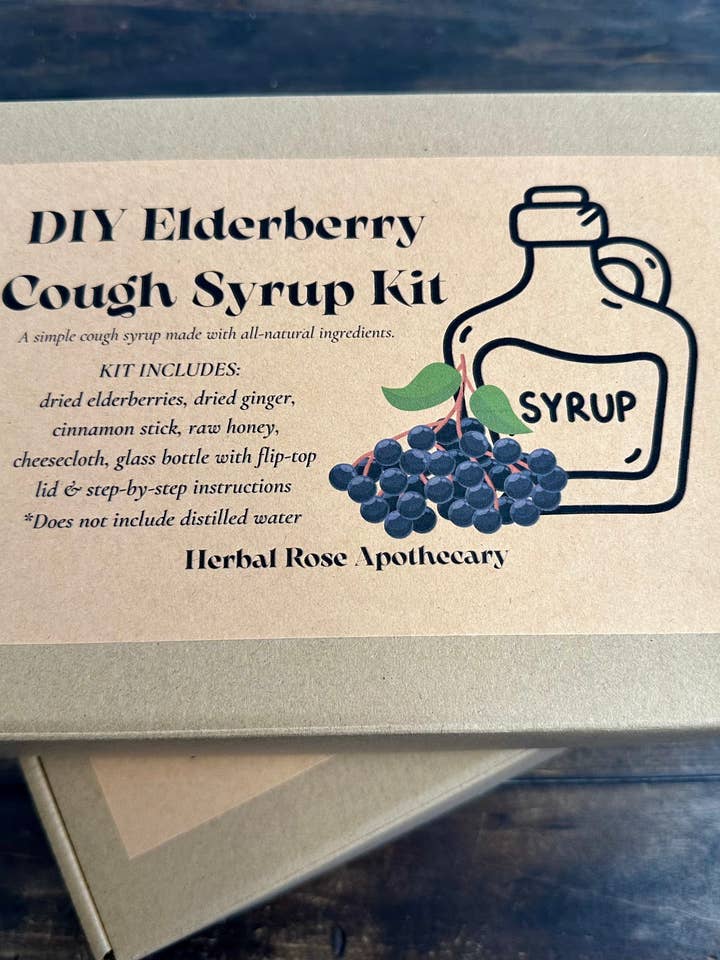 DIY Elderberry Cough Syrup Kit for wholesale by Herbal Rose Apothecary