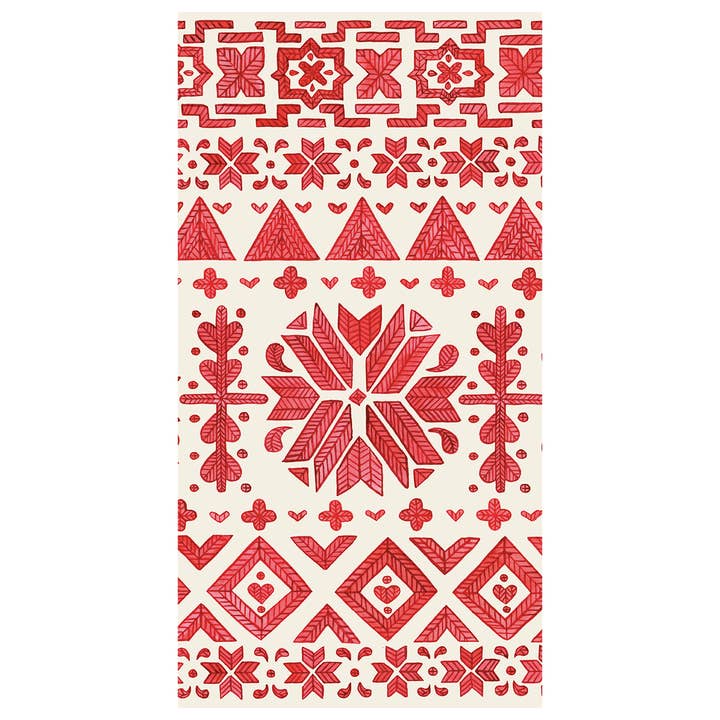 Fair Isle Guest Napkin for wholesale by Hester & Cook - Stationery