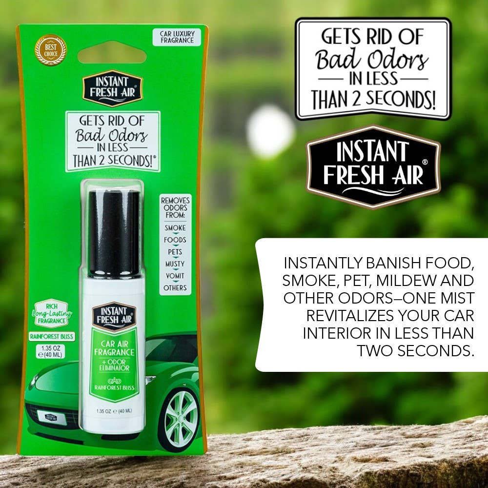 Instant Fresh Air - Wholesale Car Freshener - Unisex - Car Air, Rainforest Bliss, 1.35 Oz (40 Ml).  -Display1
