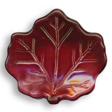 August Ceramics - Wholesale Jewelry Dish - Ceramic Maple Leaf Dish in assorted colors