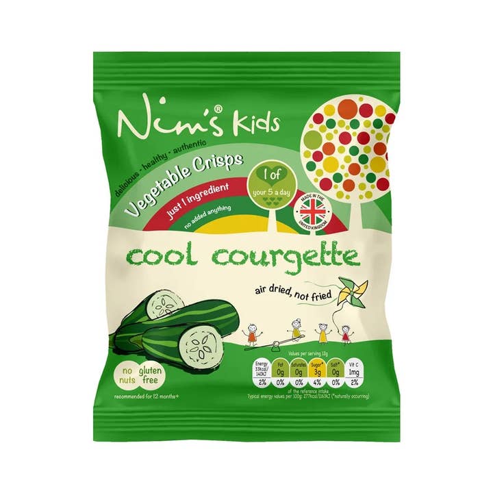 Nims Fruit Crisps - Vendita all'ingrosso Patatine - Patatine fritte di zucchine per bambini 1x12g