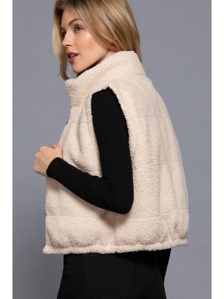 Active Basic | Active USA - Wholesale Outerwear Vest - Women's - Reversible Fur Padding Vest
