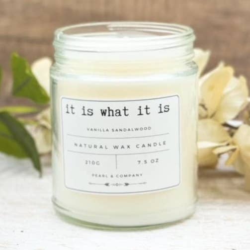 Vanilla Sandalwood Aromatherapy Candle Hand Poured for wholesale by PEARL AND COMPANY, LLC