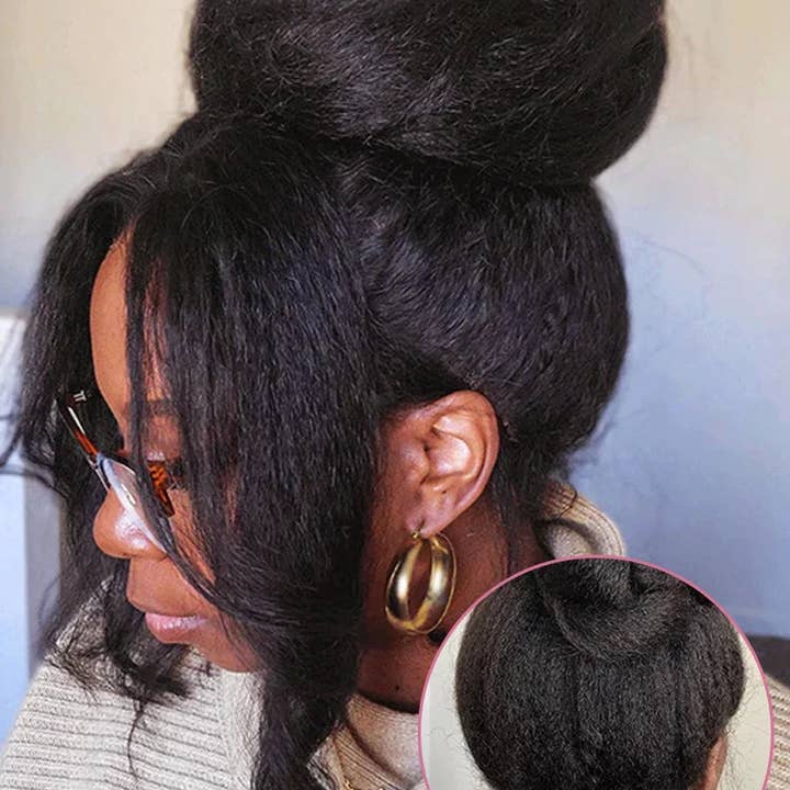 Brasilianische Perücken aus glattem, krausem, hochdichtem Echthaar mit vorgezupfter HD-Frontspitze. für den Großhandel von Queenshopbeauty