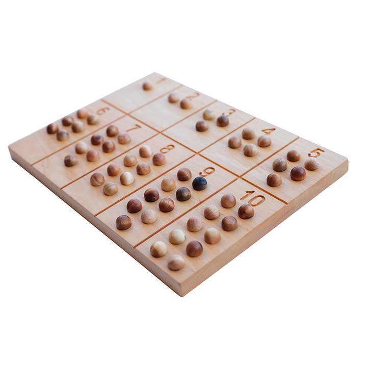 Living Refinery – Brinquedo de madeira - Crianças por atacado – Wooden Story - Quadro Montessori para Traçar Números com Bolinhas1