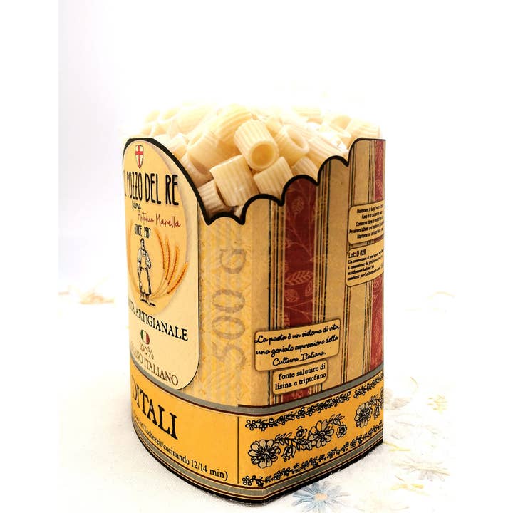 IL POZZO DEL RE firma Antonio Marella - Vendita all'ingrosso Pasta - Pasta di semola di grano duro italiano, Ditali 500gr