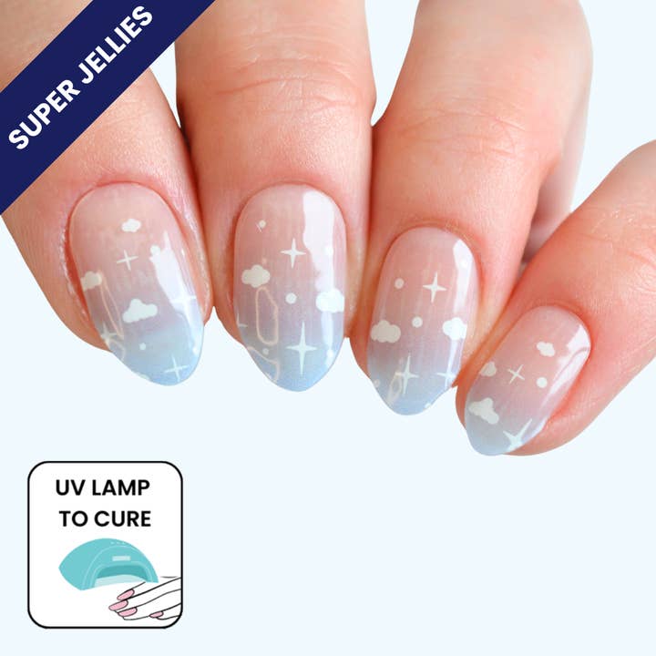 Cloudy Day | Super Jellies DIY Semi Cured Gel Nail Wrap for wholesale by Personail