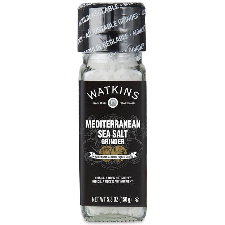 The Watkins Co. - Wholesale Salt - Mediterranean Sea Salt Grinder, 5.3 oz