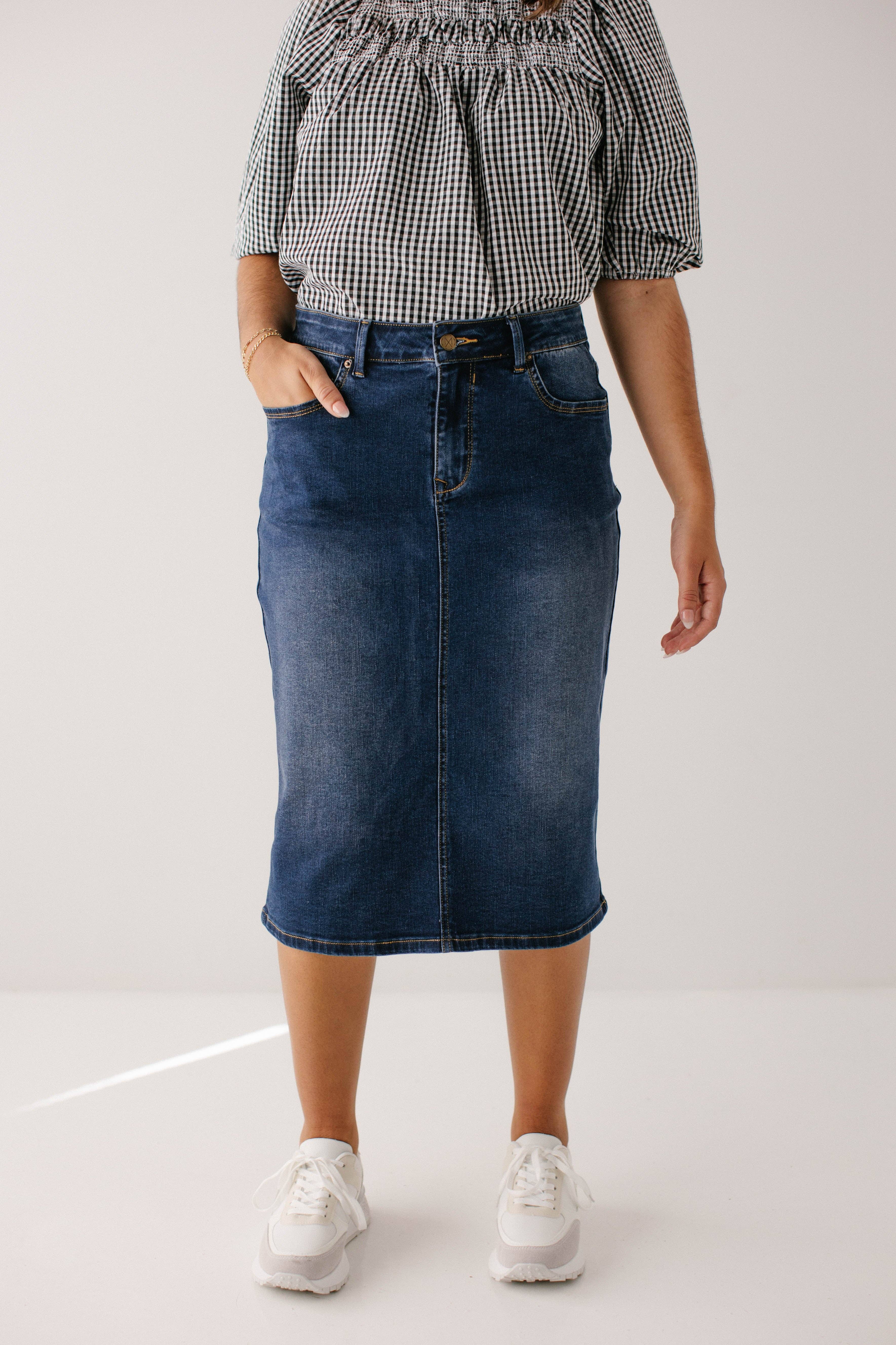 The Main Street Exchange - Wholesale Skirt - Women's - 'Wren' Classic Denim Skirt16