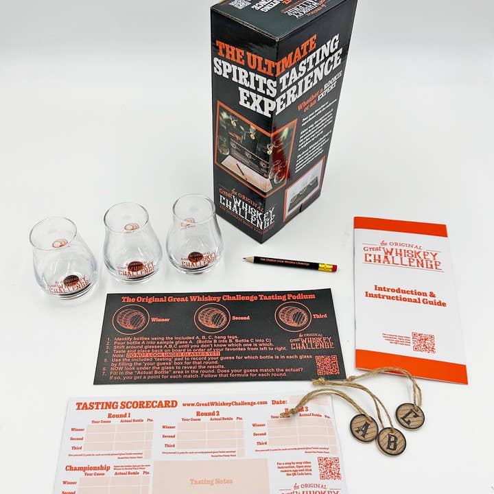 Kit de degustación a ciegas Great Whiskey Challenge para un solo usuario para venta al por mayor de The Original Great Whiskey Challenge