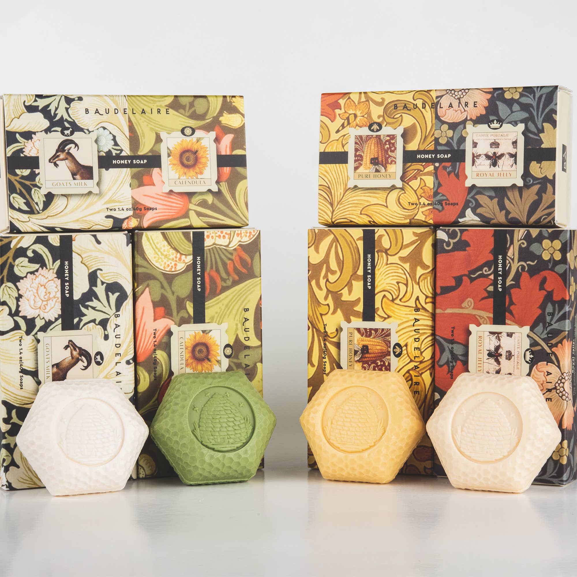 Baudelaire - Wholesale Bar Soap - Goats Milk/Calendula Honey Soap 1.4oz - Matchbox Duo1