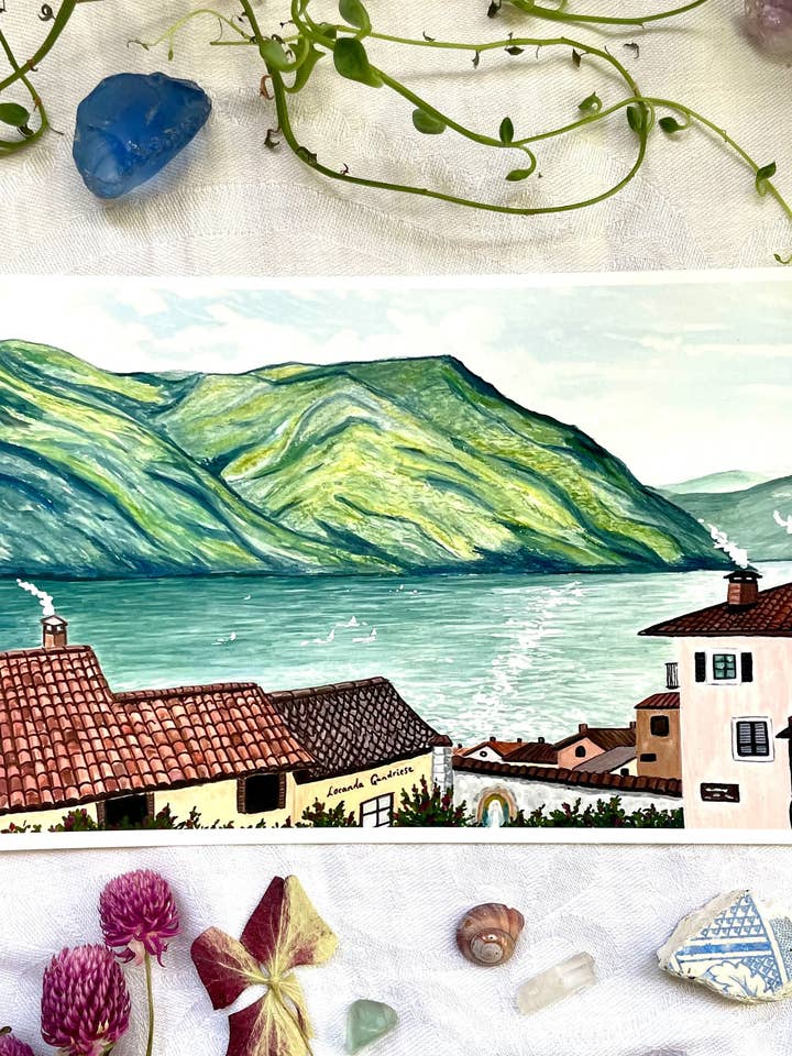 Summer in Lugano Print for wholesale by Lilly Carr Art