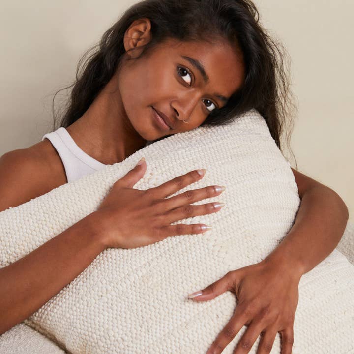 PILLOWPIA - Wholesale Throw/Decorative Pillow - chindi pillow cover in heavy cream8