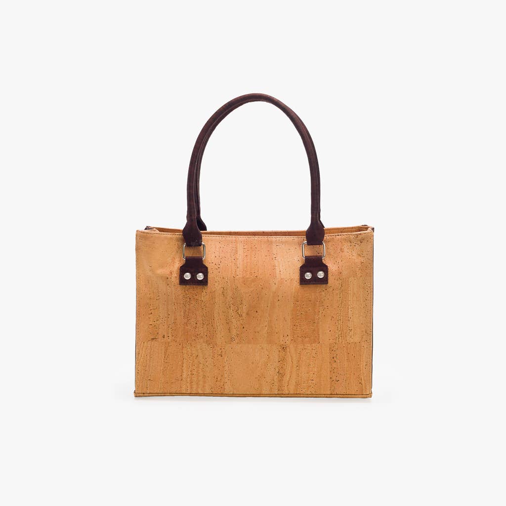 Artelusa - Vente Sac porté épaule – femme - Sac à bandoulière en liège naturel et chocolat