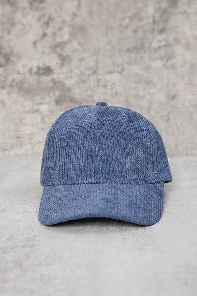 JOSSLYN by wall to wall - Wholesale Baseball Cap - Women's - PLAIN CORDUROY BASEBALL CAP | 40CP0161