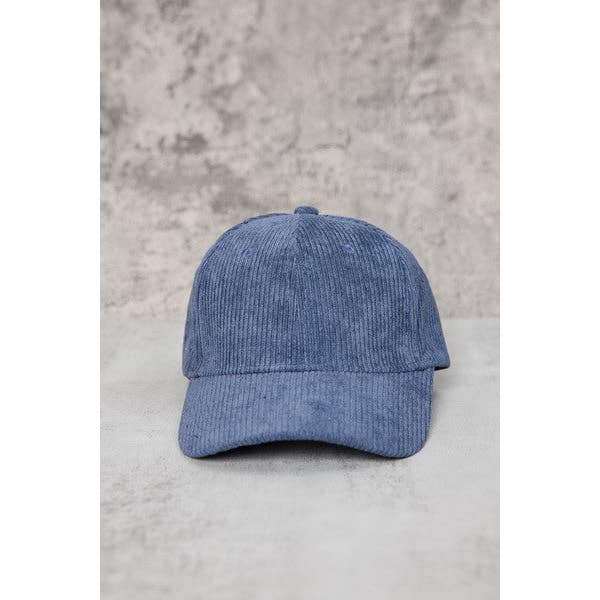 JOSSLYN by wall to wall - Wholesale Baseball Cap - Women's - PLAIN CORDUROY BASEBALL CAP | 40CP0161