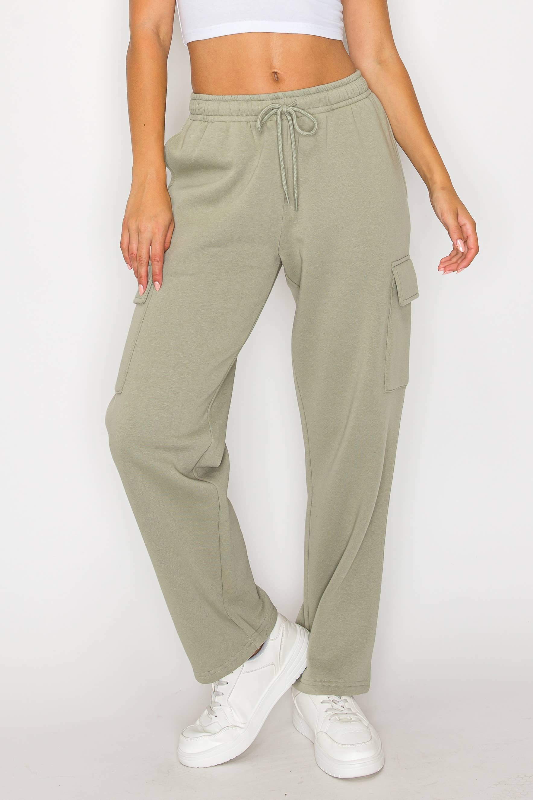 Color 5 – wholesale Joggingbyxor - Dam – Oversized baggy sweatpants med fleecematerial och cargo-joggerstil7