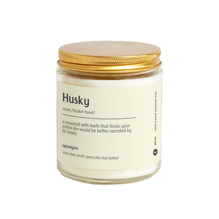 Wick n Word - Wholesale Jar/Filled Candle - Personalized Husky Gift Husky Definition Candle Gift For Husky Owners Dog Lover Funny Surprise Gift Holiday Gift W0481
