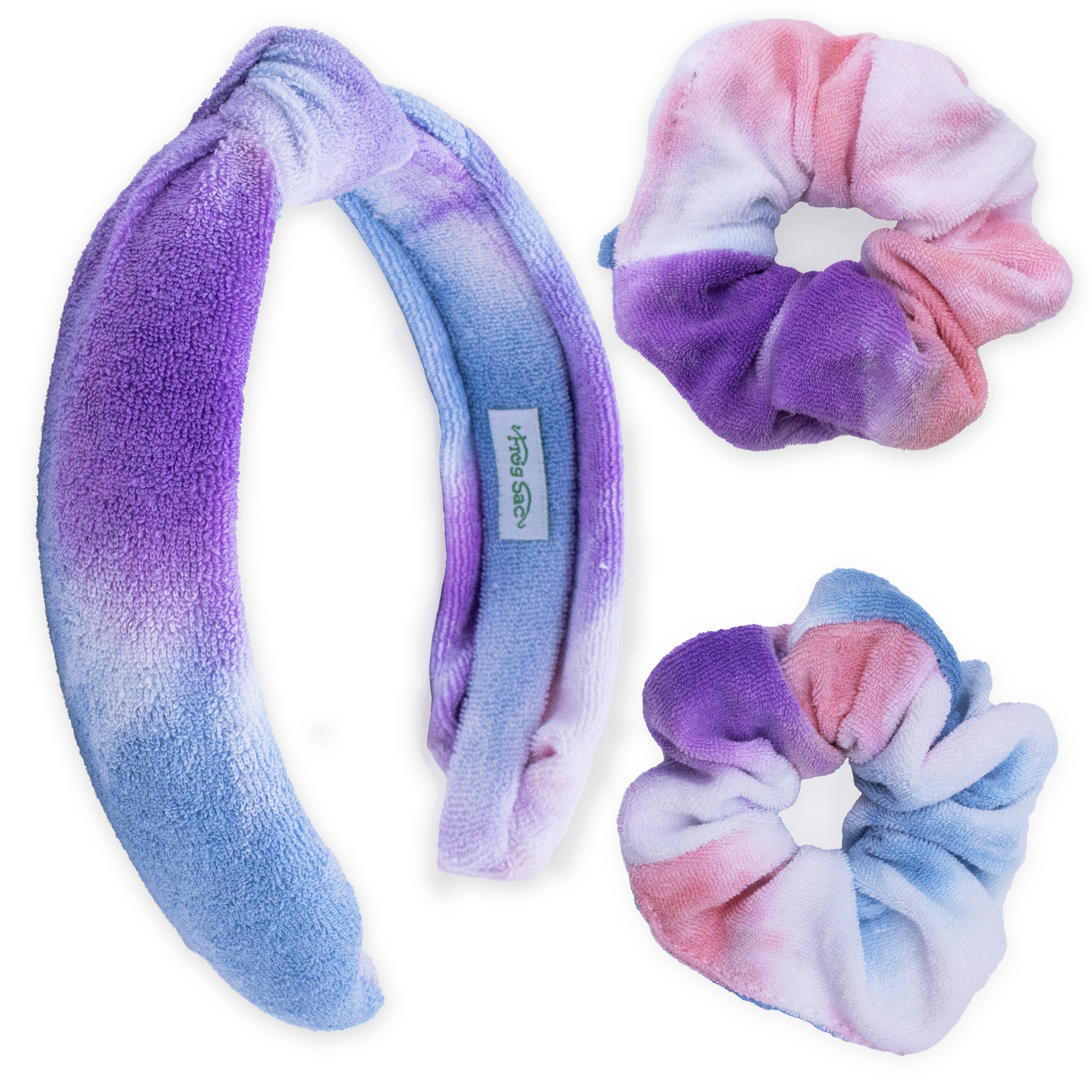 Frog Sac - Wholesale Spa Headband - Spa Headband - Skincare Headband & Scrunchie Wristbands Set11