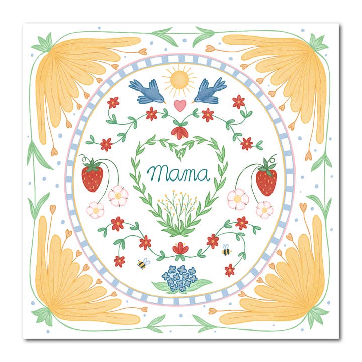 Azulejo para mamá con flores al estilo sueco para venta al por mayor de Studio Kvinna