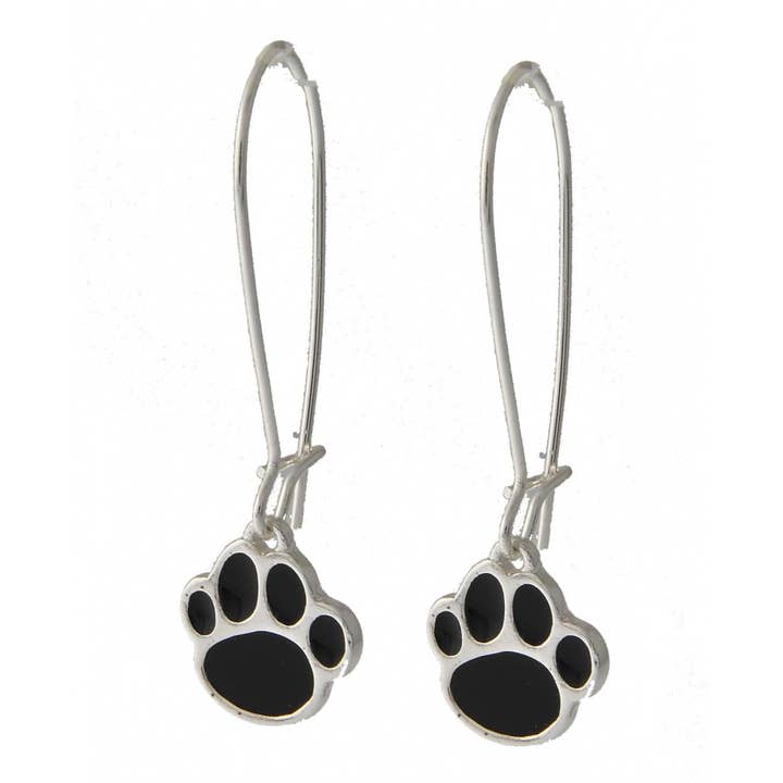 FR3662 Boucles d'oreilles à crochet en métal noir en forme de patte de chat pour la vente par 0011 PREMIERE