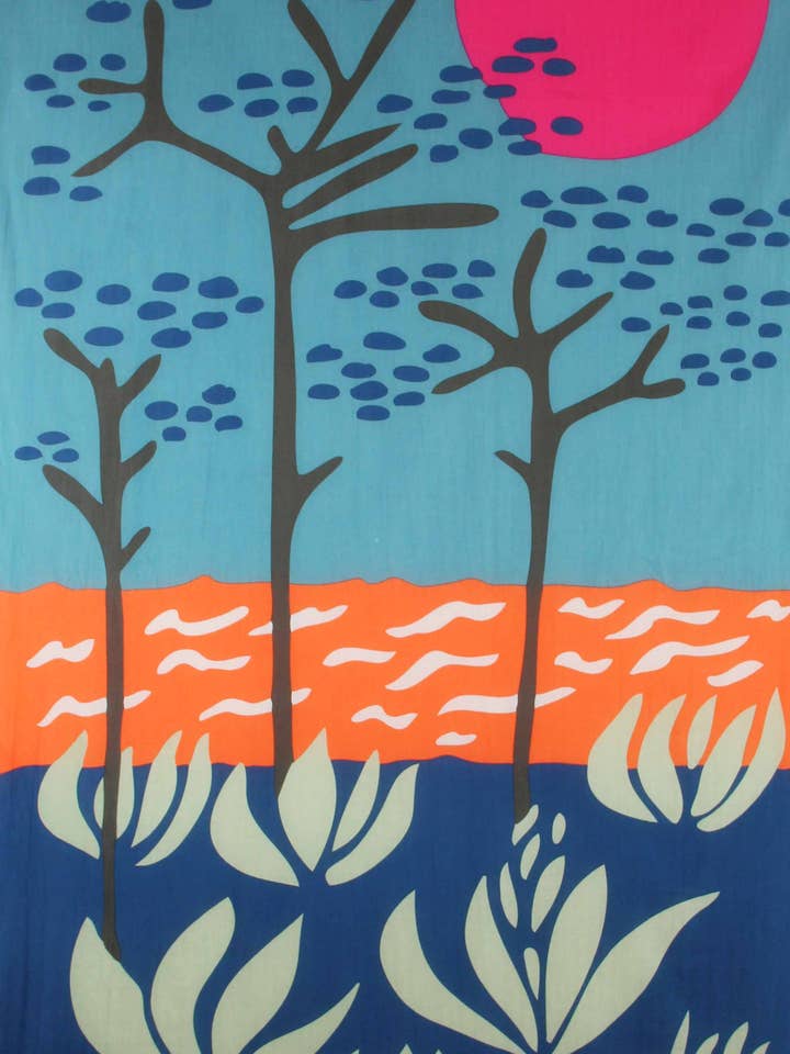 Organic Cotton Scarf Cap Breton Navy for wholesale by Les Belles Vagabondes