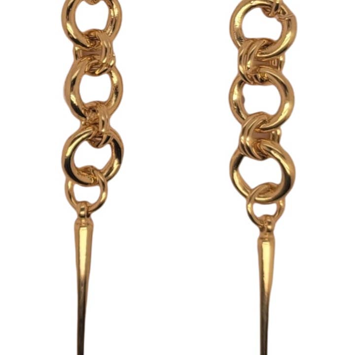 Drop circle chain earrings for wholesale by Morana