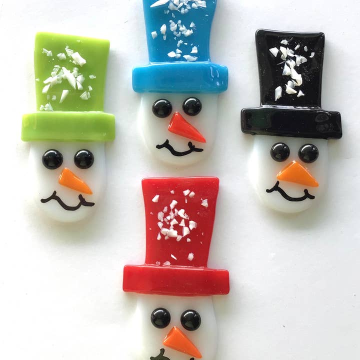 Fish Tales - Wholesale Ornament Set - Top Hat Snowmen Glass Ornaments4