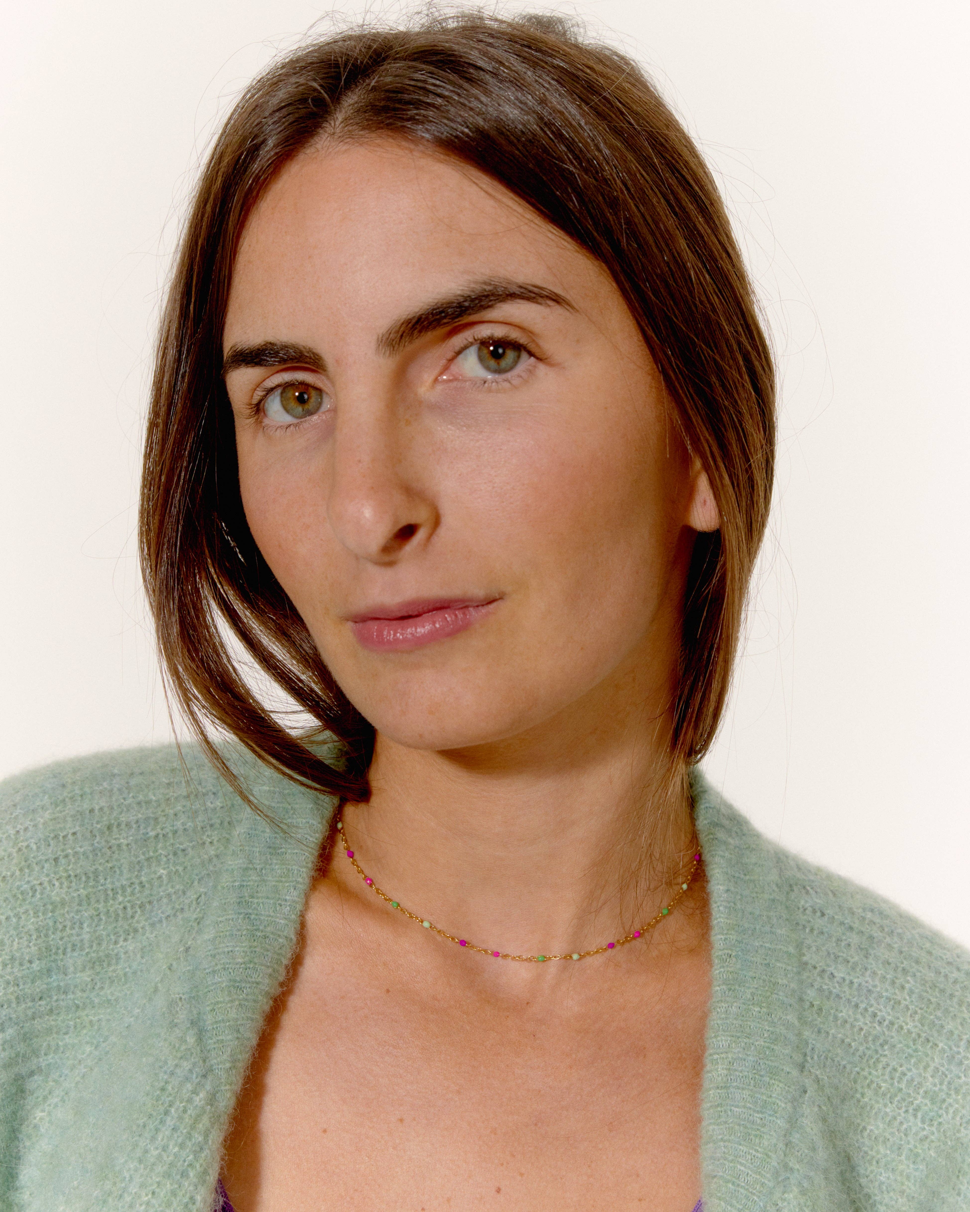 Palas - Wholesale Choker/Collar - Castelo Cassis - discreet beaded chain choker1