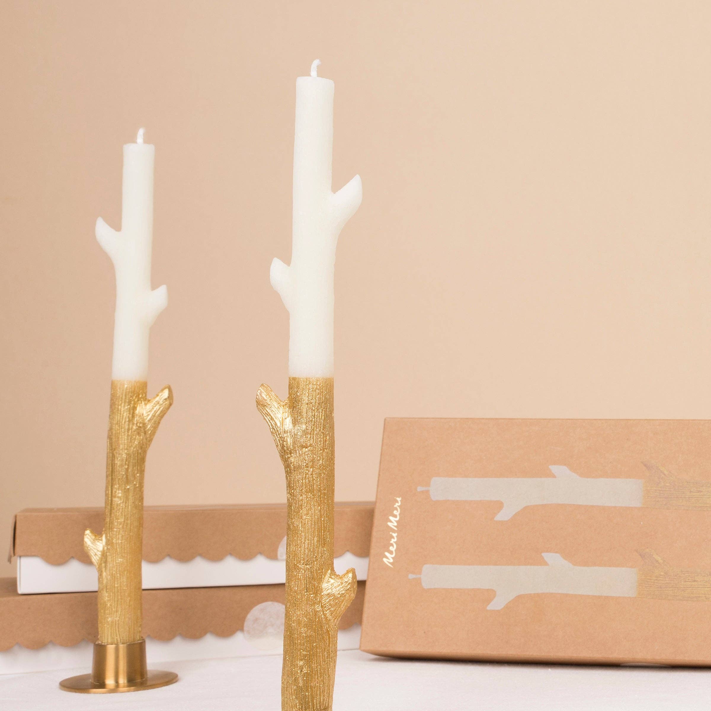 Meri Meri - Wholesale Tapered Candle/Candlestick - Gold Dipped Stick Candles0