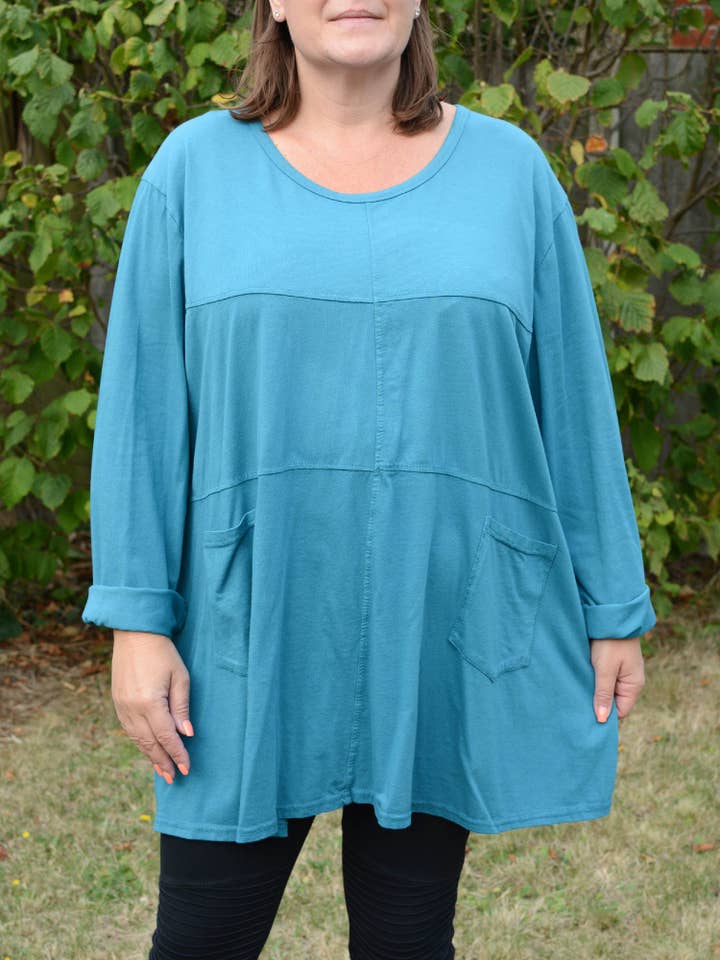 Jeld Wholesale – wholesale Tunika - Dam – Långärmad tunika topp - 105151 Bomull