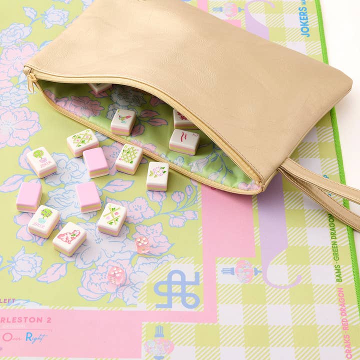 Oh My Mahjong - Wholesale Pouch - Women's - Champagne Bloom Tile Bag2
