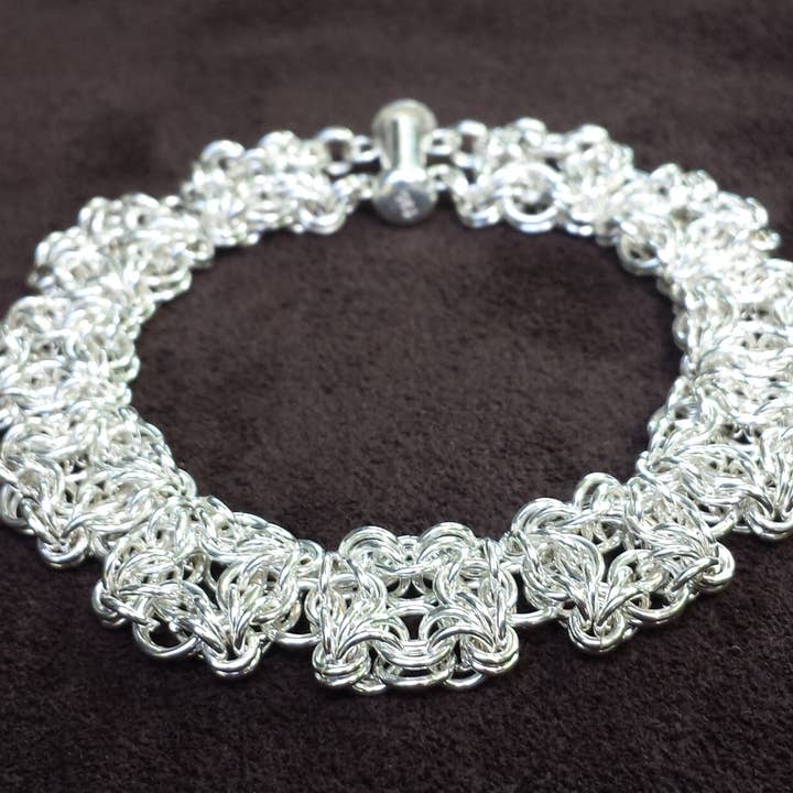 Celtic Labyrinth Chainmail Bracelet for wholesale by Dave Cain Fine Jewelry