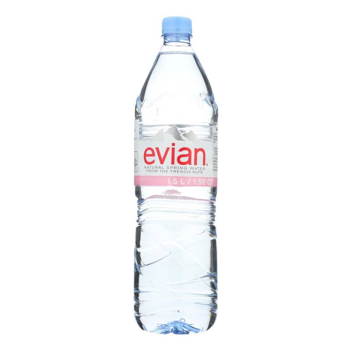 Everyday Supply Co - Wholesale Flavored/Infused Water (Non-Carbonated) - Evian Natural Spring Water - 12 Pack, 50.7 Fl Oz Bottles