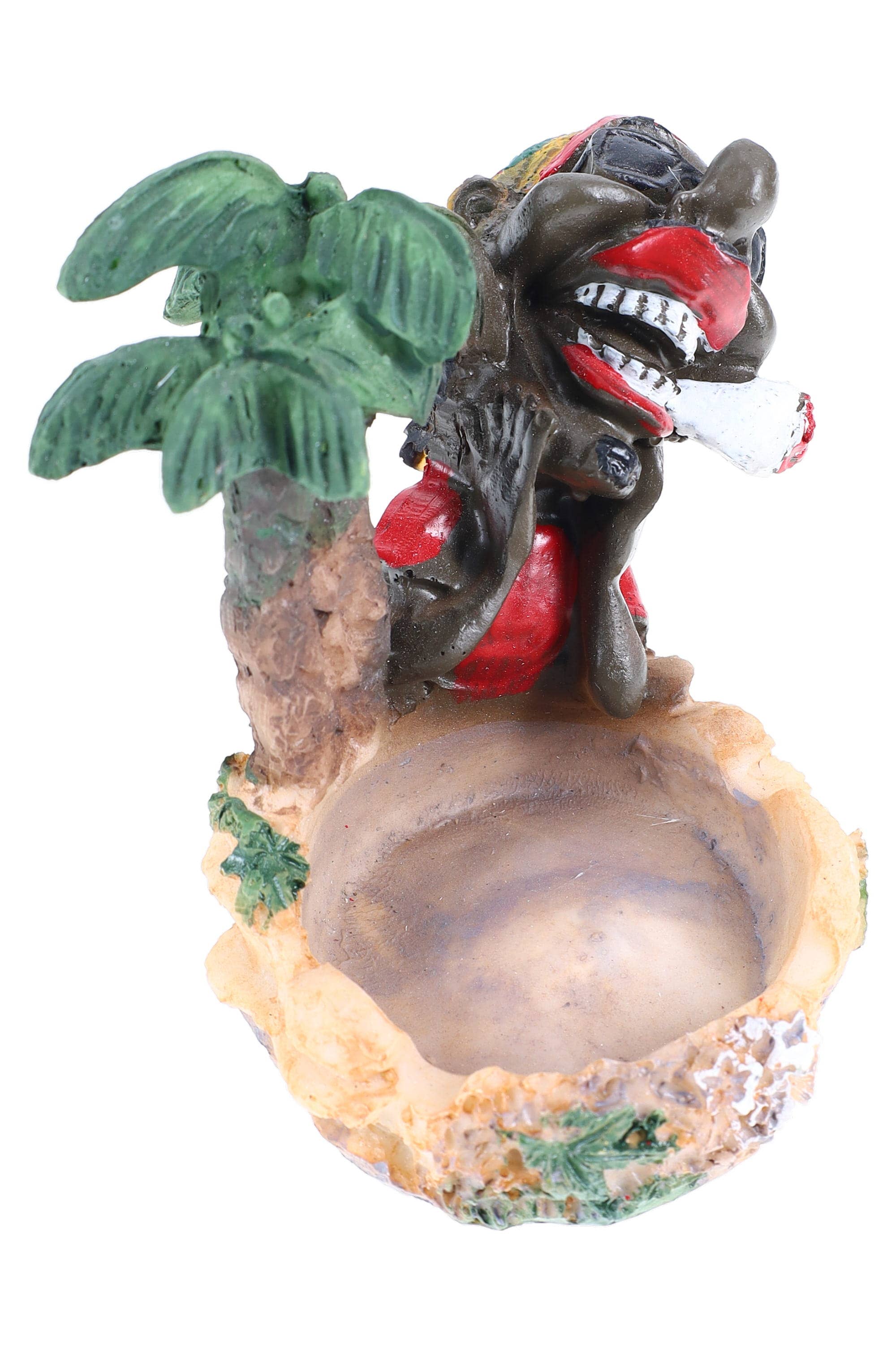 SPS Wholesale Inc - Wholesale Ashtray - 4″ Rasta Resin Ashtray, Assorted Designs - M04256