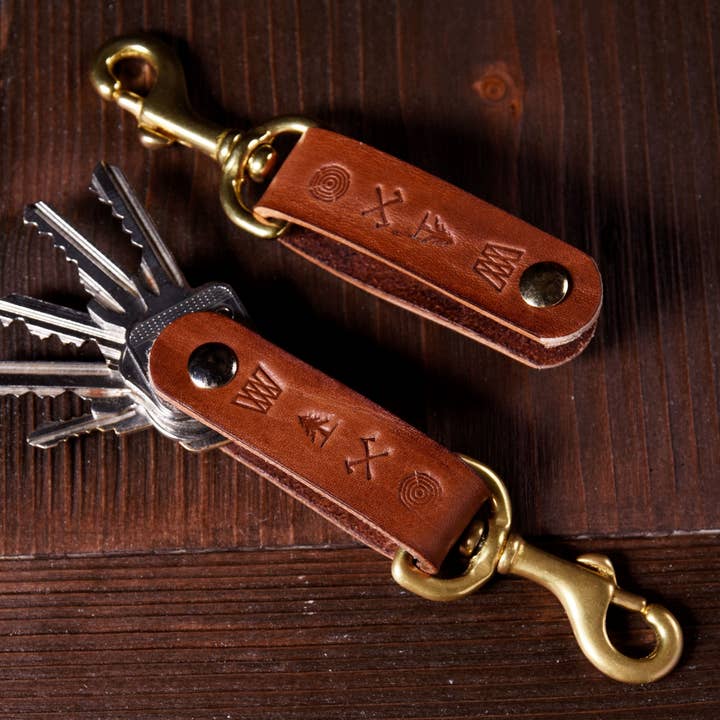 Wild Handcrafted-Goods - Wholesale Keychain - Unisex - Leather Key Case - Brown1