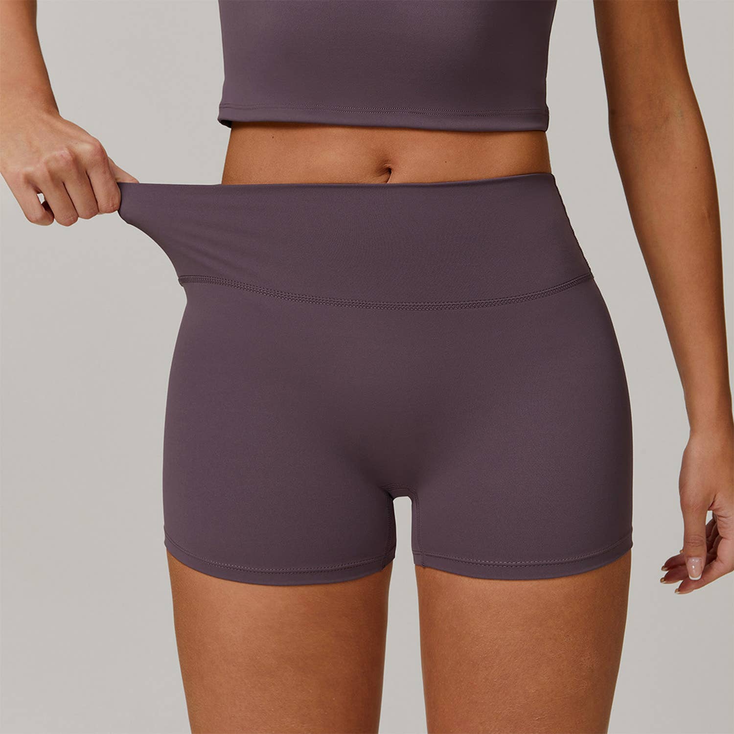 Crave by FW - Wholesale Athletic Shorts - Women's - No Front Seam High Waist Biker Shorts2