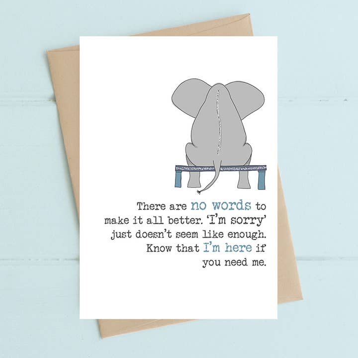 Nessuna Parola Per Migliorare Questo - Biglietto di Auguri per la vendita all'ingrosso da parte di Dandelion Stationery