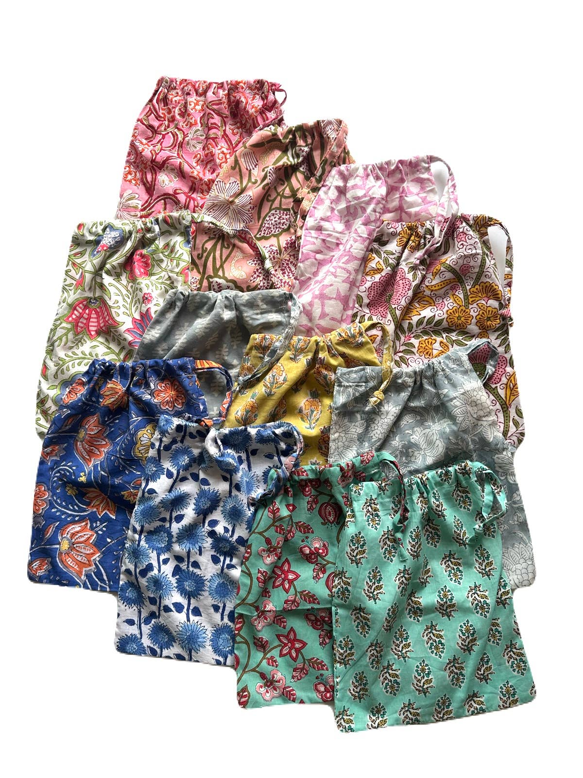 By The Sea Organics - Vente Pochette cadeau - Sacs Cadeaux en Tissu Imprimés à la Main5