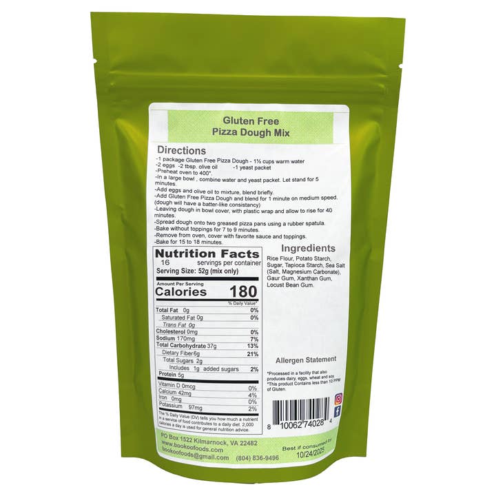 Bookoo Foods - Wholesale Bread Mix - Gluten Free Pizza Dough Mix