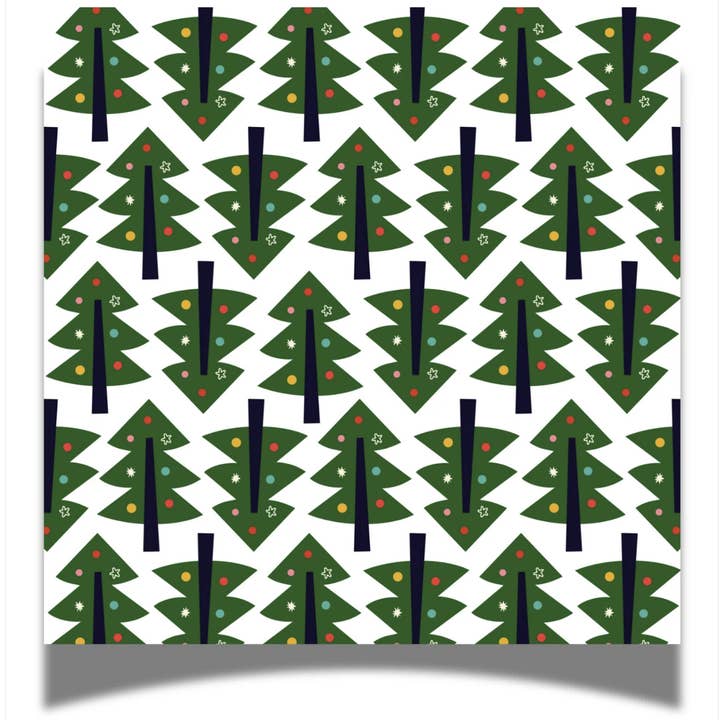 Jolly Christmas Trees 24ct Cocktail Napkin Separates (3ply) for wholesale by Fabuplates