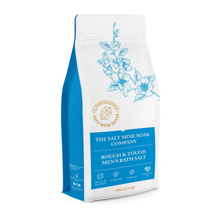The Midwest Sea Salt Company - Wholesale Bath Salts - Barbershop Rough & Tough Men's Bath Salt Soak - 5lb