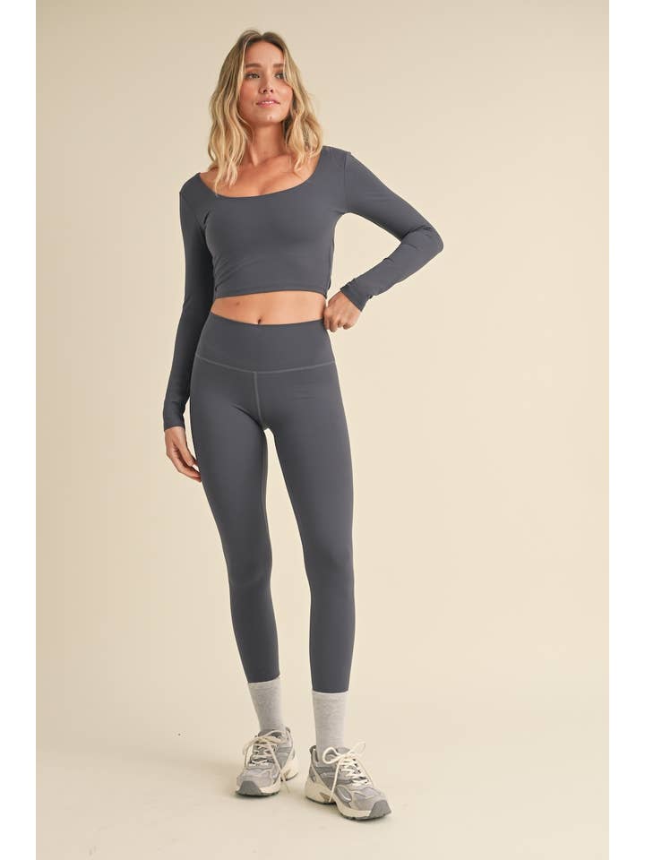 KIMBERLY C - Wholesale Athletic Top - Women's - Twist Back Long Sleeve Top46