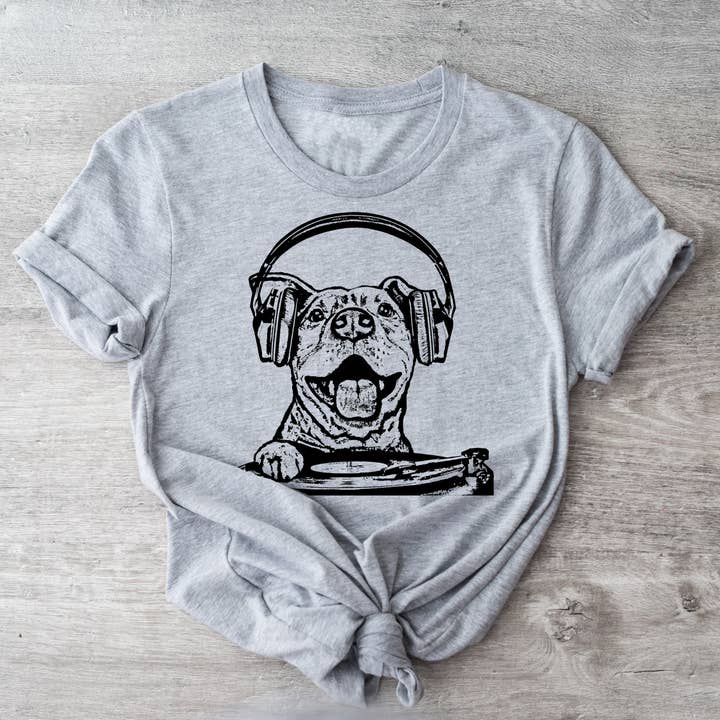 DJ Dog | Unisex T-Shirt for wholesale by Spicy Kitten Designs