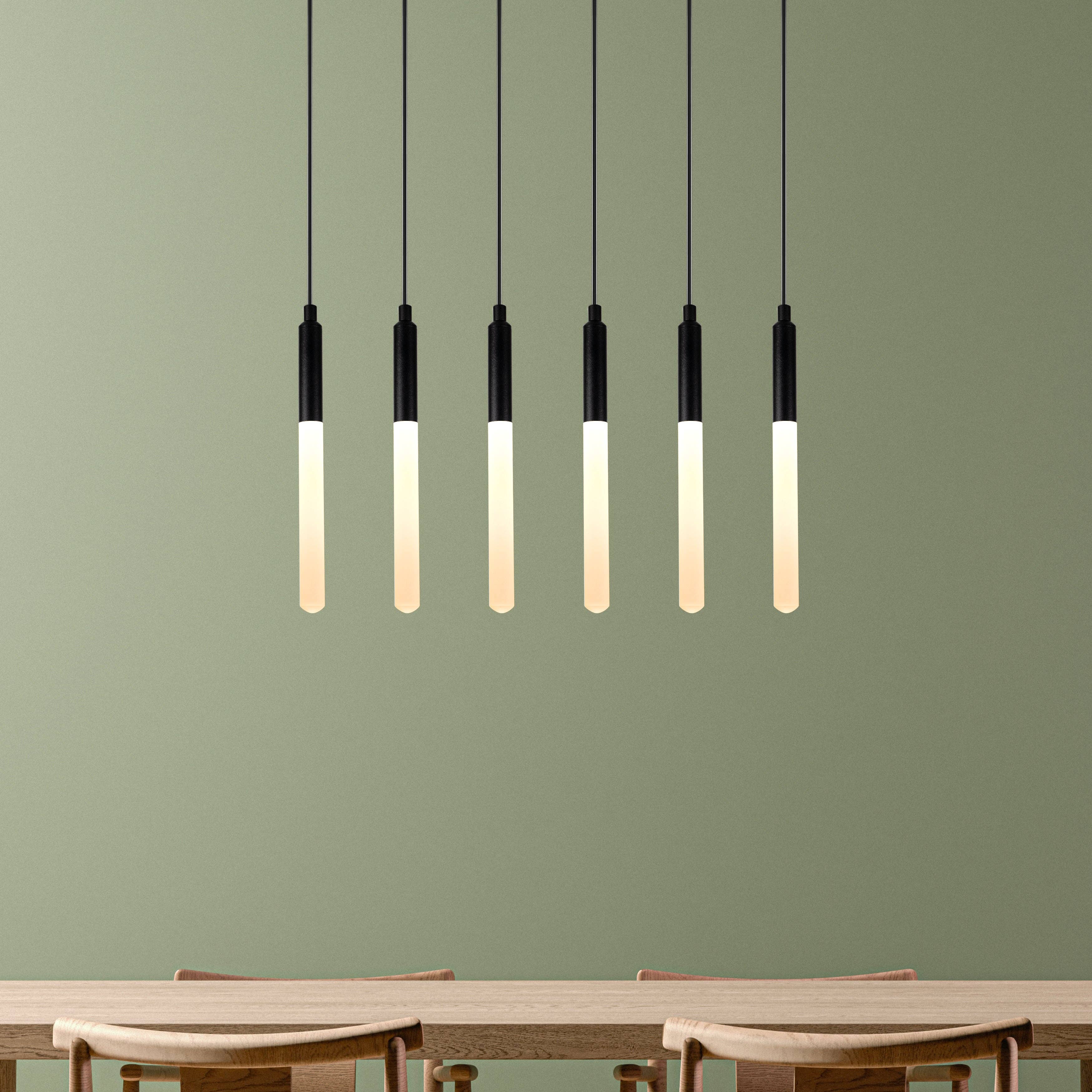 Eclipse Lighting – Engroshandel Lysekrone/pendellampe – LED-rør Moderne Multi Vedhængslampe til Trappe, Trappeopgang Lysekrone, Slankt Rør Vedhængslampe, 3 Etagers Vedhængslampe, Lysarmatur5