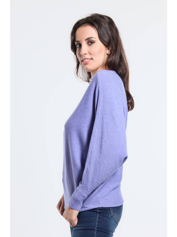 TINA Stephens Italy/Tees By Tina – Großhandel Strickpullover – Damen – Mylah Seriously Weicher Fledermaus-Pullover (BLS413)61