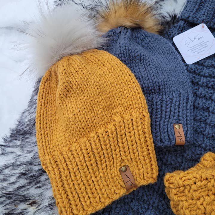 Leni Knits Limited – wholesale Mössa - Dam – BFF mössa Bundle - mössa och husdjur tröja matchande Set