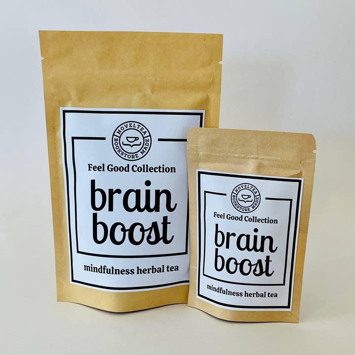 Brain Boost - Feel Good HERBAL TEA for wholesale by NovelTea Bookstore & Gifts