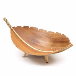 AWGifts Europe - Wholesale Decorative Tabletop Object - Coconut Leaf Tea Stand - Natural
